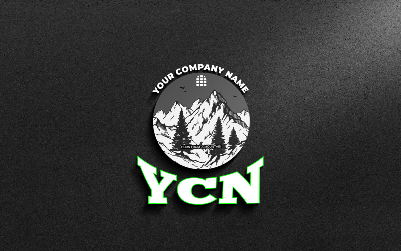 Шаблон логотипа горы - логотипы гор