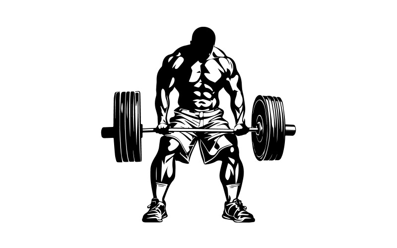 Silhouettes de gars d'activité sportive d'haltérophilie, haltérophilie, silhouette d'haltérophile