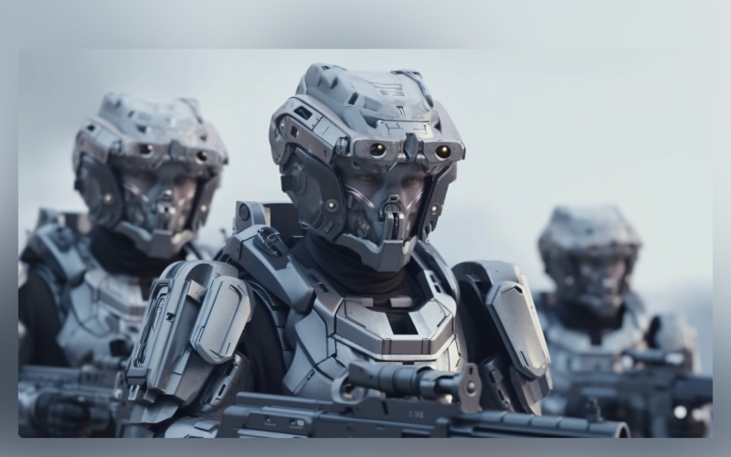 Complesso militare di robot a tre braccia 72