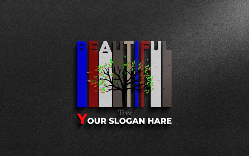Design de logotipo de árvore - design de logotipo de árvore abstrato