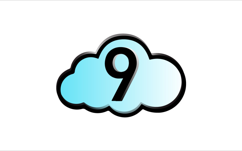 Design del logo con numerazione 9: logo 9
