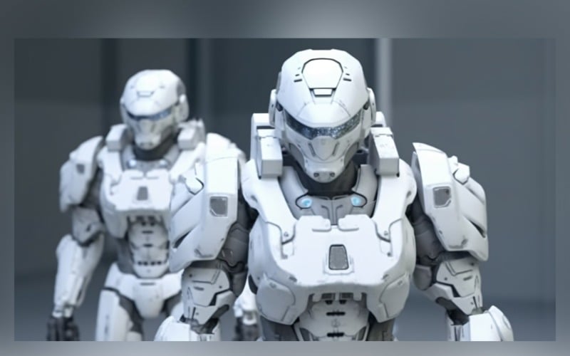 Fegyveres és automatizált három robotos katonaság 75