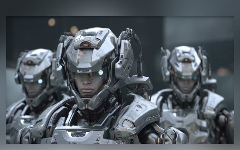 Maschinentrio Schwerbewaffnete Robotertruppe 66