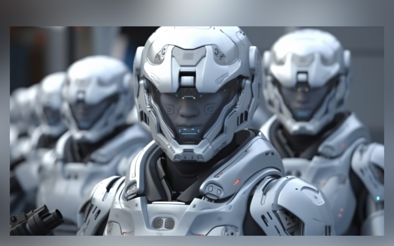 Macchine militari robotizzate a tripla minaccia pesantemente armate 98