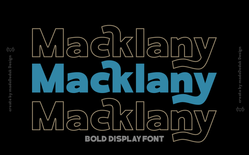 Macklany: carattere di visualizzazione in grassetto