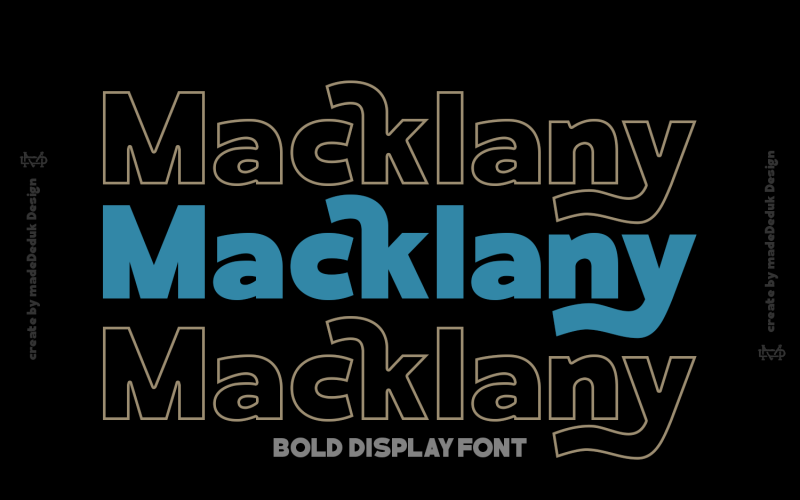 Macklany — pogrubiona czcionka