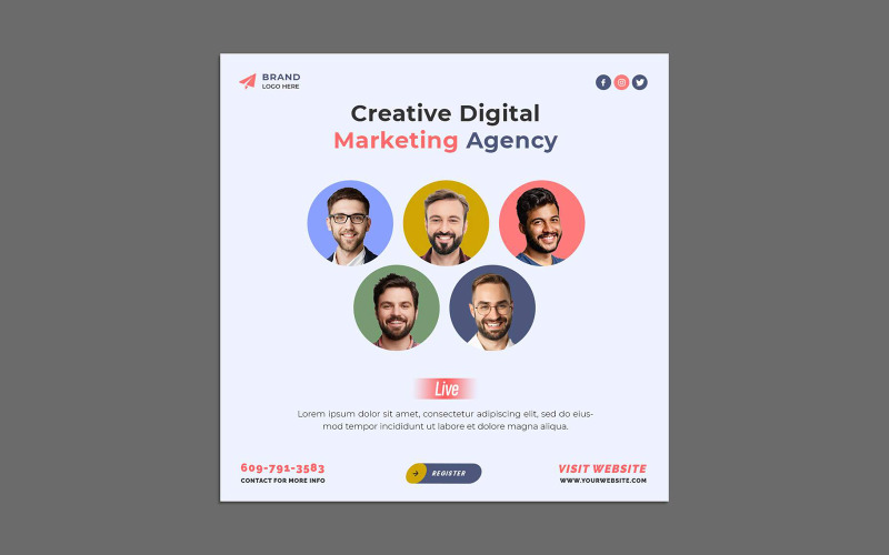Marketing Webinar Social Media Post Template 02
