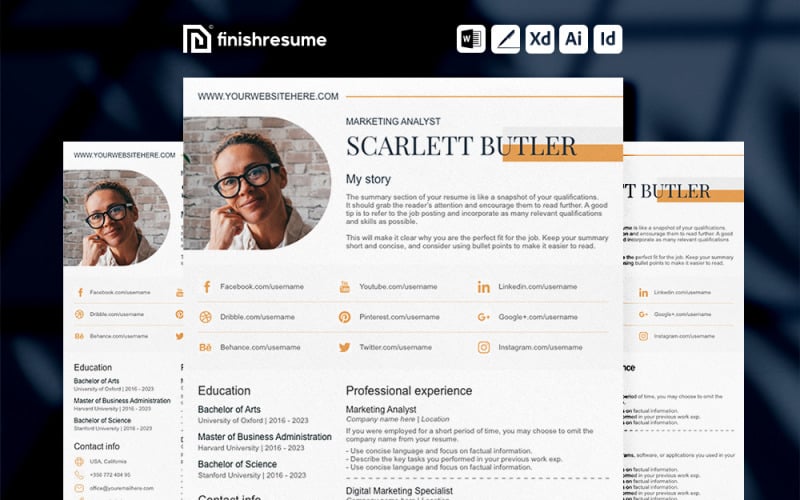 Modello di curriculum per analista di marketing | Termina curriculum