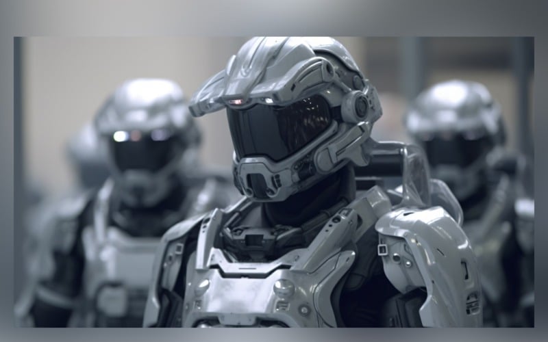 Tri-Bots of Defense Heavily Armed Robot Military Trio 95