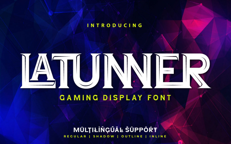Latunner - Gaming Display Font