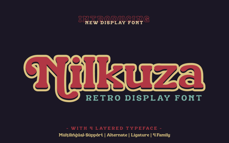 Nilkuza - czcionka retro