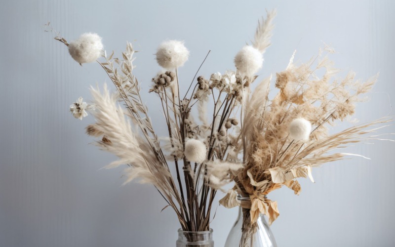 Szárított virágok csendélet White Flora 21