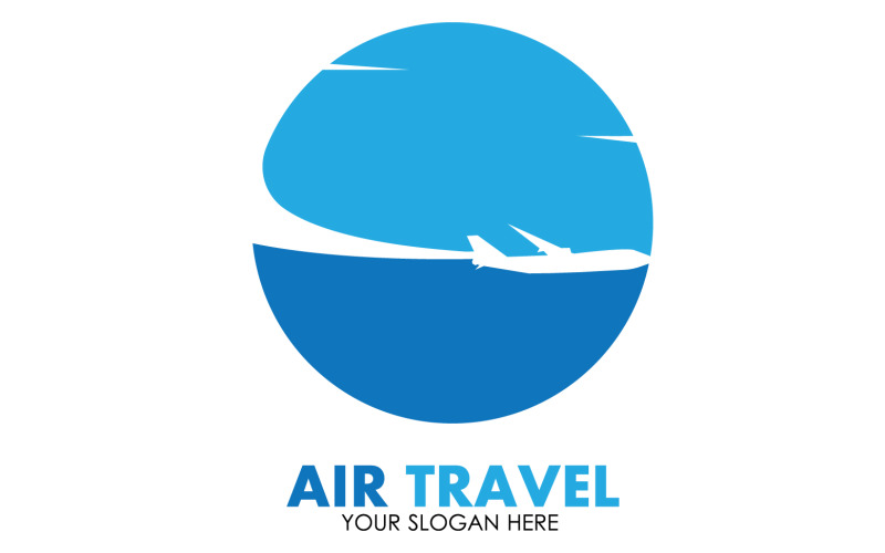 Airplane travel logo template vector v17 - TemplateMonster