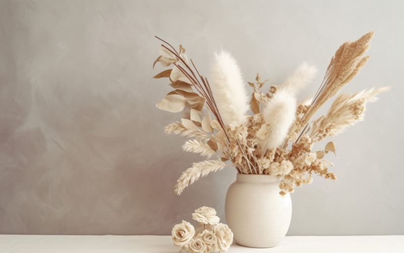 Fleurs Séchées Nature Morte Flore Blanche 32