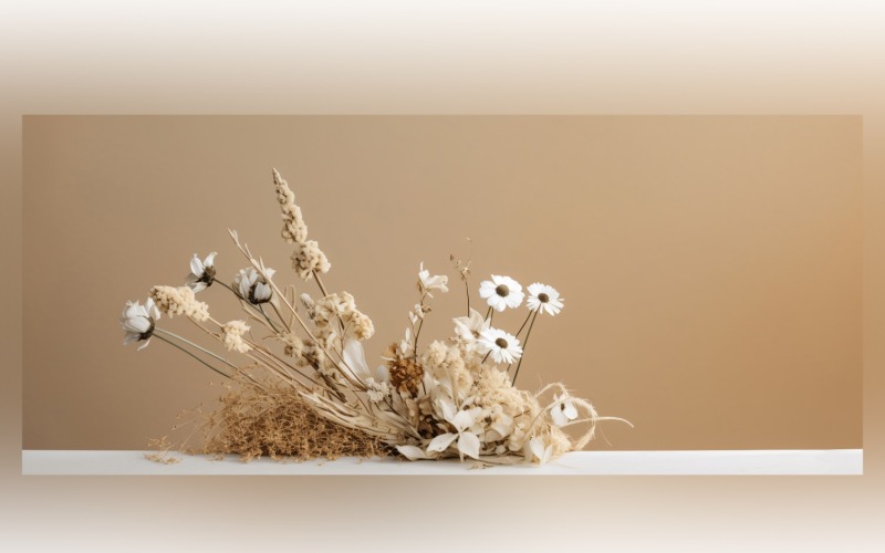 Fleurs séchées Nature morte Flore blanche 85