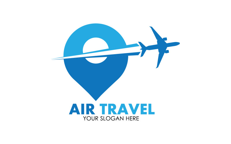 Modèle de logo de voyage en avion vecteur v26