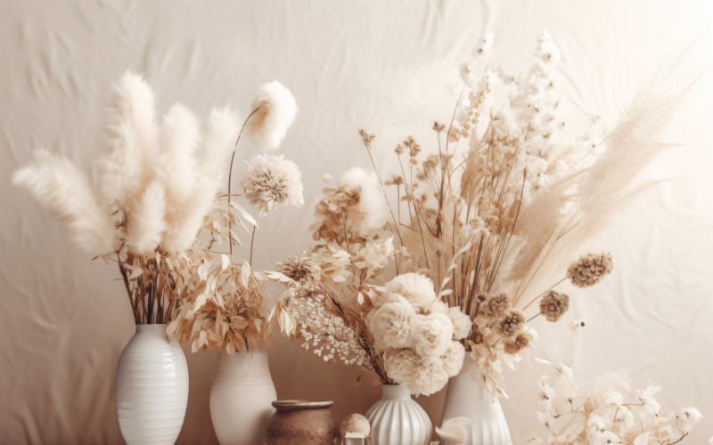 Сухоцветы Натюрморт Белая Флора 57