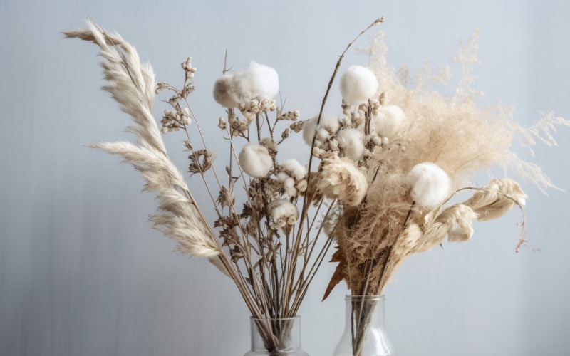 Sušené květiny Zátiší Bílá Flora 25