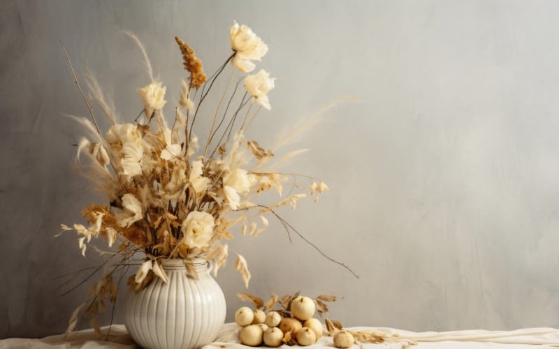 Szárított virágok csendélet White Flora 41