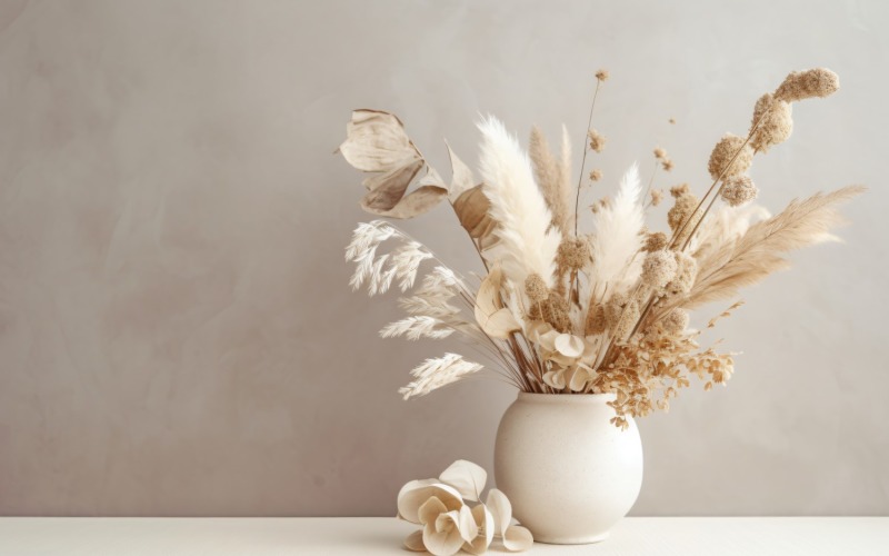 Szárított virágok csendélet White Flora 45