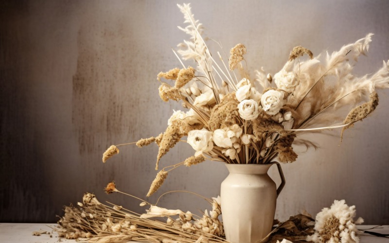 Szárított virágok csendélet White Flora 50