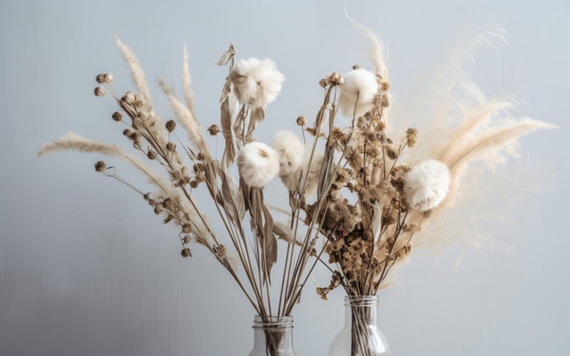 Szárított virágok csendélet White Flora 55
