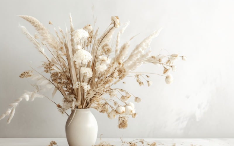 Szárított virágok csendélet White Flora 61
