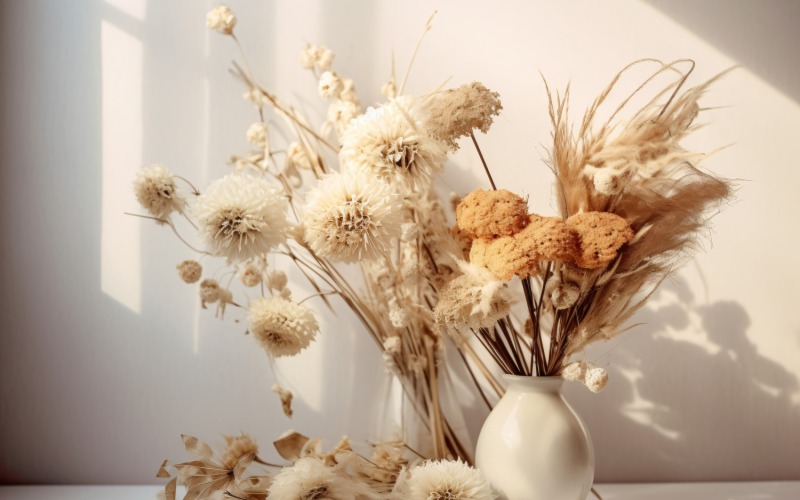 Szárított virágok csendélet White Flora 63