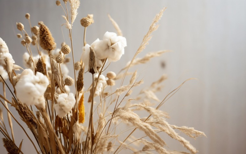 Torkade blommor Stilleben White Flora 54