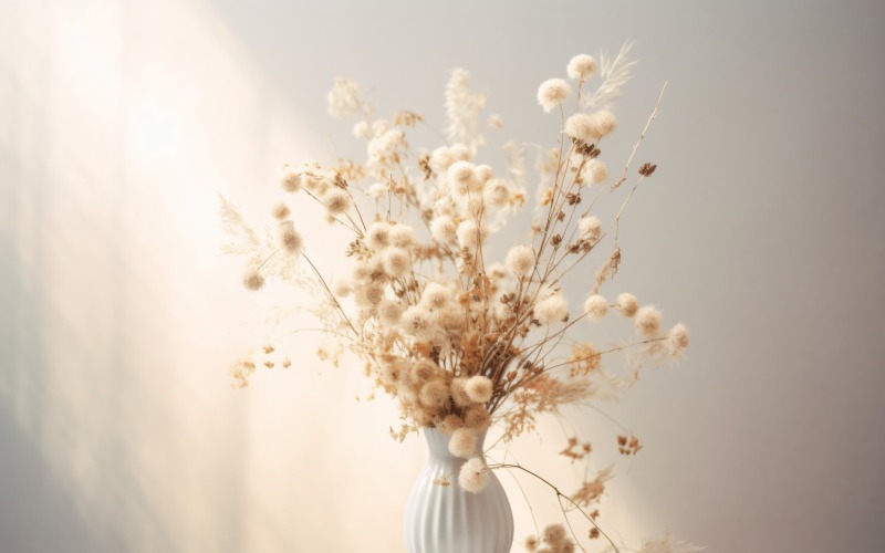Trockenblumen Stillleben Weiße Flora 67