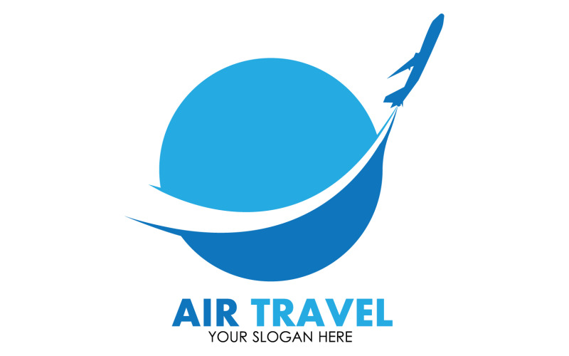 Vliegtuig reizen logo sjabloon vector v4