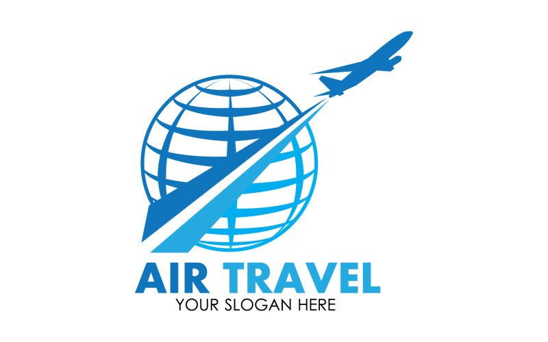 Airplane travel logo template vector v48 - TemplateMonster