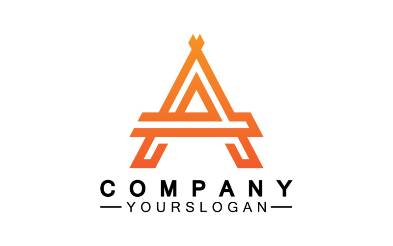 En logotyp för initial bokstavsmall v18