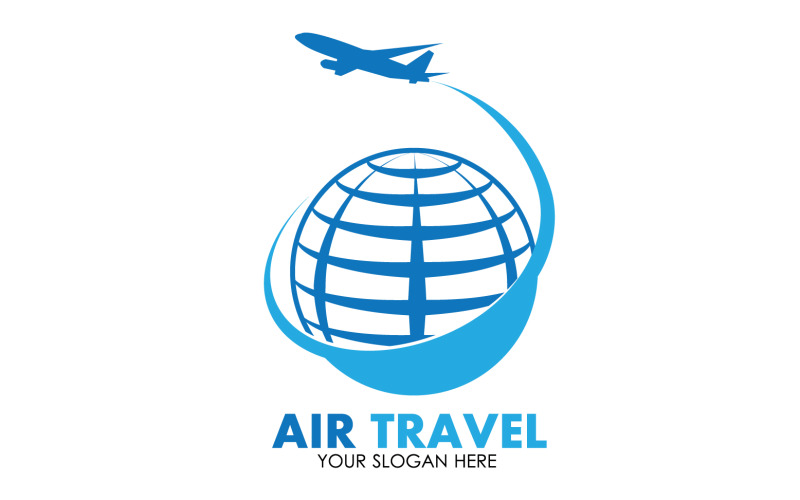 Flugzeugreise-Logo-Vorlage, Vektor v33