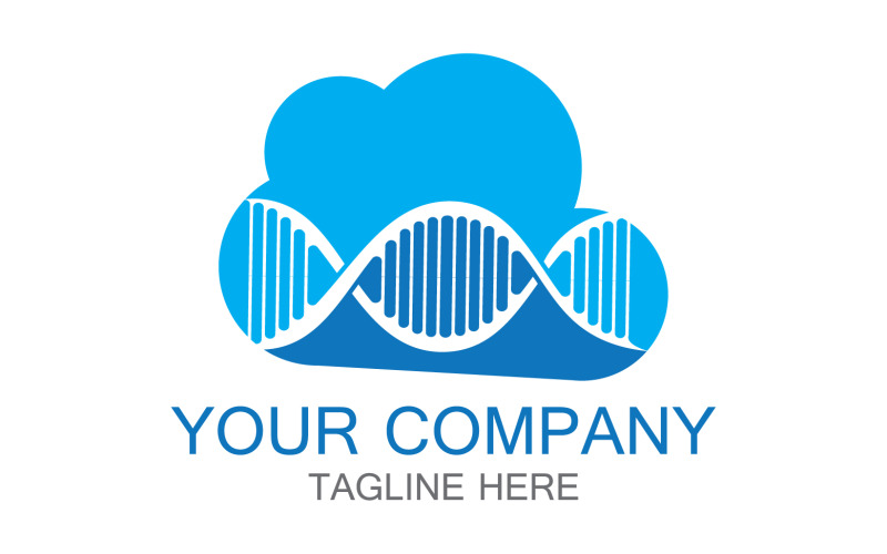Szablon logo Cloud Blue DNA v26