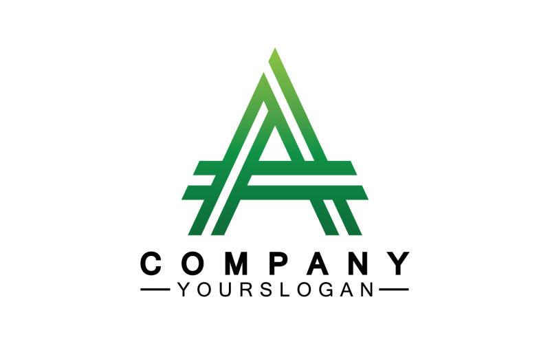 Un logo modello di lettera iniziale v19