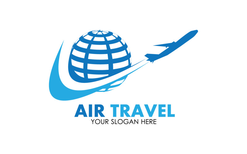 Vliegtuig reizen logo sjabloon vector v42