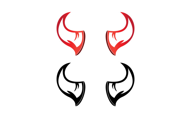 Devil horn red template logo v3 365143 TemplateMonster