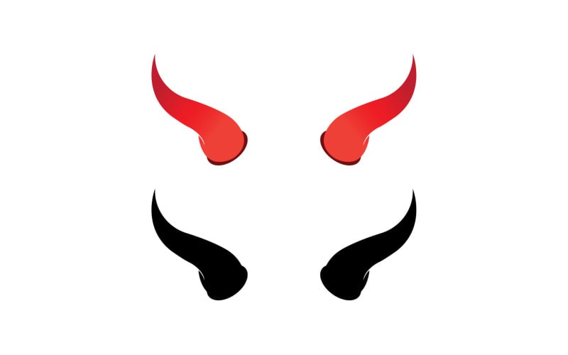 Devil horn red template logo v6