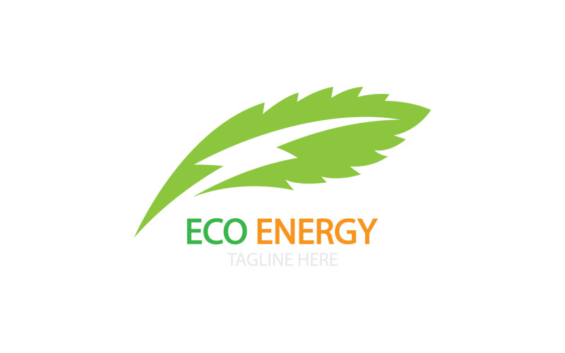 Grön eco leaf mall vektor logotyp v7