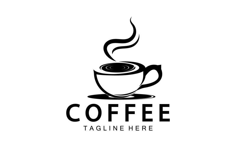 Koffie drankje sjabloon logo vector v15