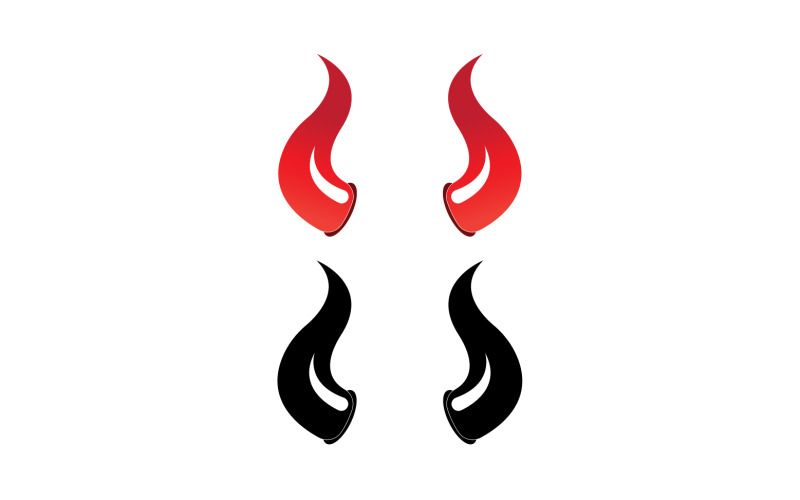 Logo modello rosso corno del diavolo v13