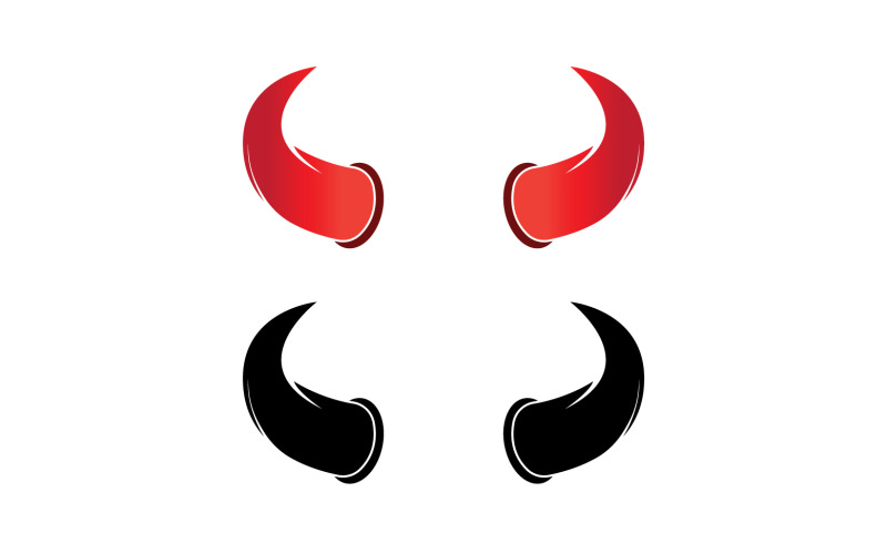 Logo modello rosso corno del diavolo v19