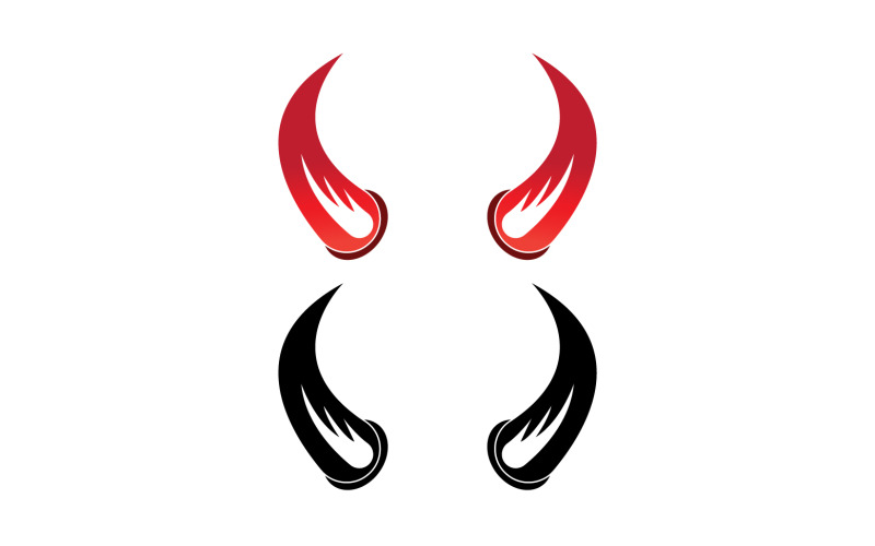 Logo modello rosso corno del diavolo v23