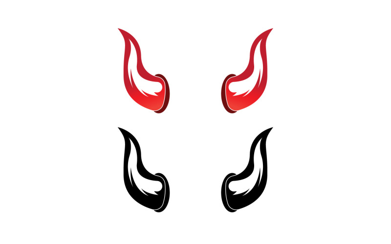 Logo modello rosso corno del diavolo v24
