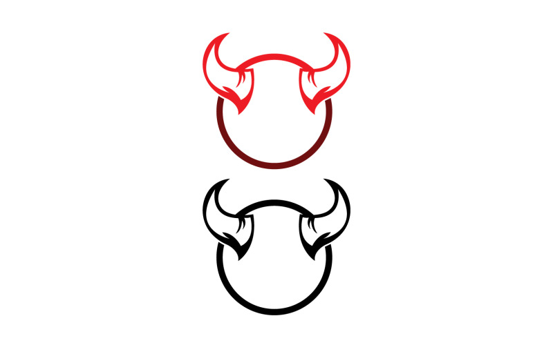 Logo modello rosso corno del diavolo v27