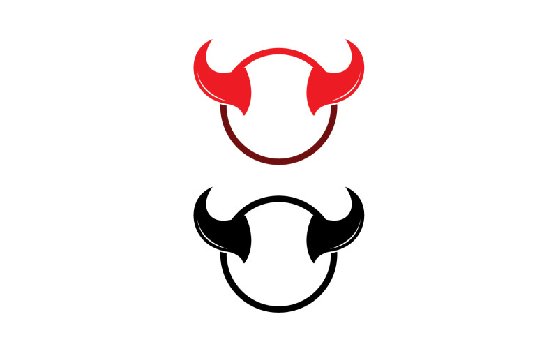 Logo modello rosso corno del diavolo v29