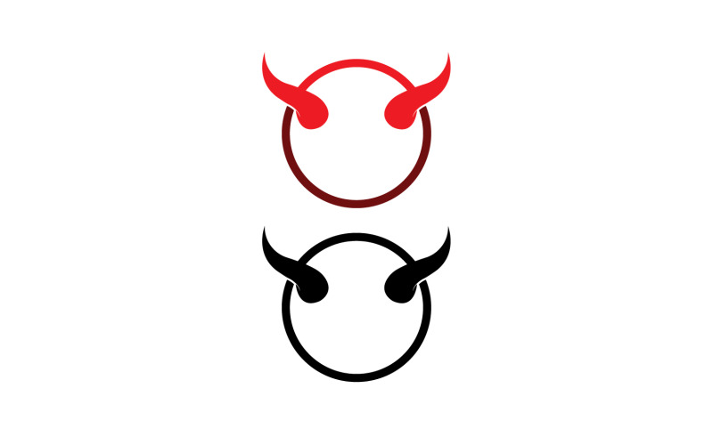 Logo modello rosso corno del diavolo v30