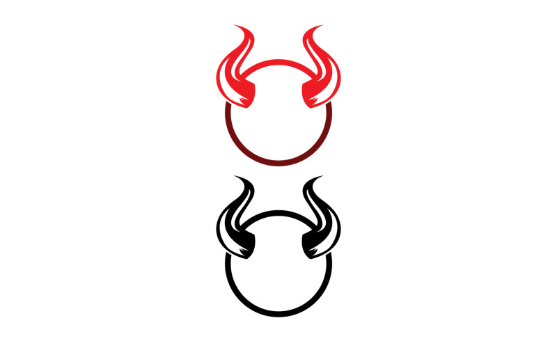 Logo modello rosso corno del diavolo v31