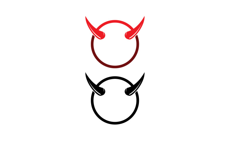 Logo modello rosso corno del diavolo v32